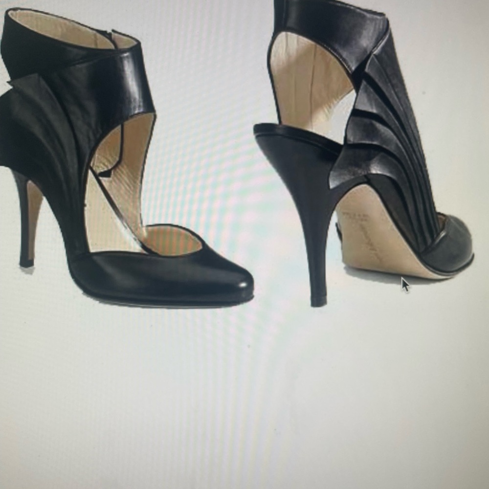 Elegant Black Women's Winged Shoe Booties